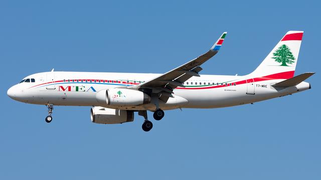 T7-MRE:Airbus A320-200:Middle East Airlines